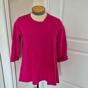 Elegant Fuchsia High Low Dress